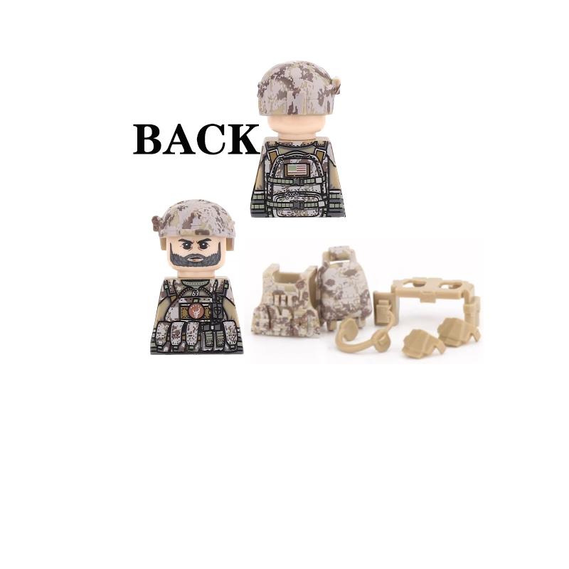US Airborne 101ST Soldier Figures Building Blocks Officer Army Warrior Infantry Military Accessories Gun Weapons Brick Toys GR03