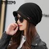 Short Brimmed Hat Autumn and Winter Hat Solid Color Women's Casual Fashion Winter Beanie Hat
