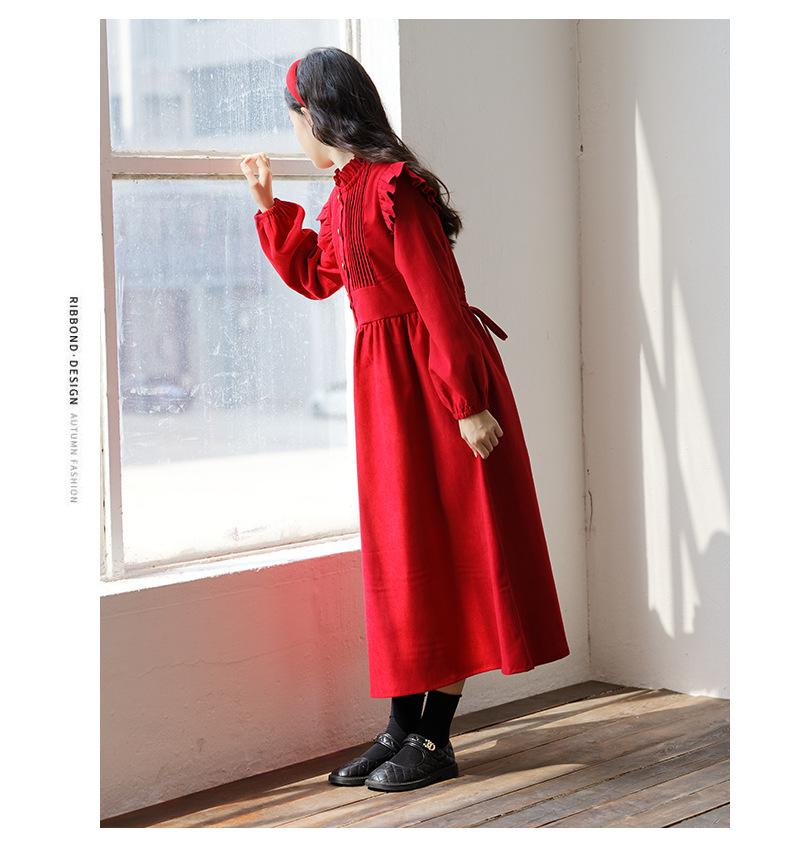 Осеннее платье принцессы из вельвета для девочек 2025 года - Новый стиль для осени/зимы