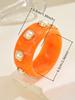 DIEZI Personality Geometric Round Resin Wide Bangles Vintage Fashion Imitation Pearl Bracelet Bangle For Women Men Gift Jewelry