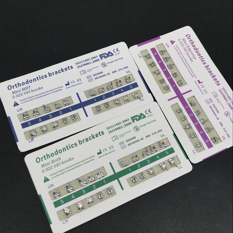 20 шт./упак., стоматологические ортодонтические металлические брекеты, кронштейн Mini Roth/MBT/Edgewise 022, крючки 345, стоматологический кронштейн