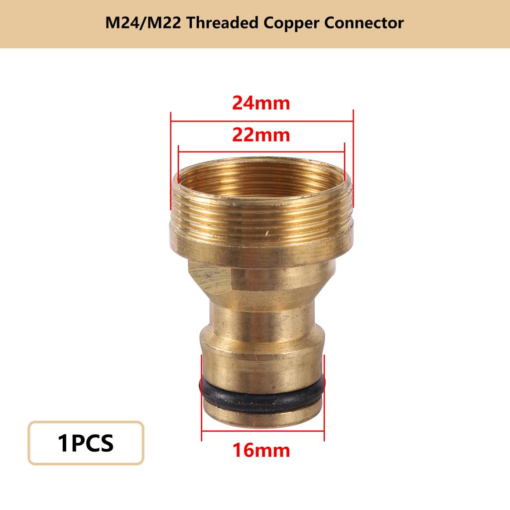 1/2" 3/4" 1" Резьбовой латунный быстроразъемный соединитель Ниппель M22/24 Быстроразъемный соединитель для садового шланга Адаптер для крана Соединитель для водяного шланга