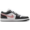 Air Jordan 1 Low Black Rust Pink Unisex Sneakers White 553558-165