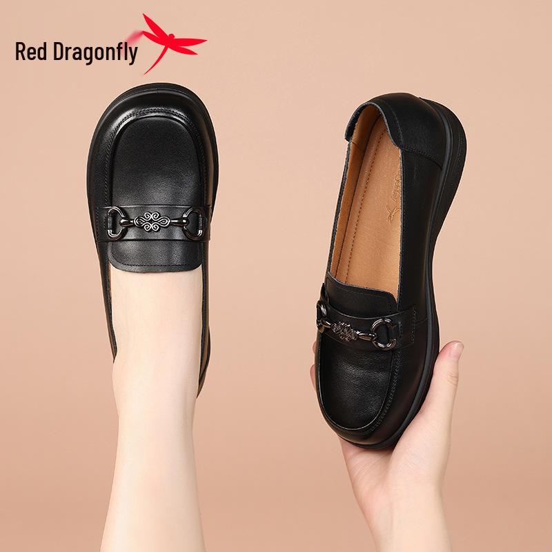 Женские летние мокасины Red Dragonfly из натуральной кожи