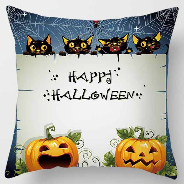 18 дюймов Хэллоуин мультфильм кот квадратная наволочка украшение дома автомобиль диван спальня наволочка