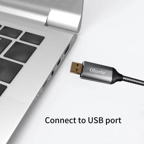Oluot MIDI Cable Converter USB To MIDI Keyboard Cable, USB To MIDI 5-Pin DIN Male X 2P, Highly Compatible MIDI Cable for Musical Instruments, Arranger
