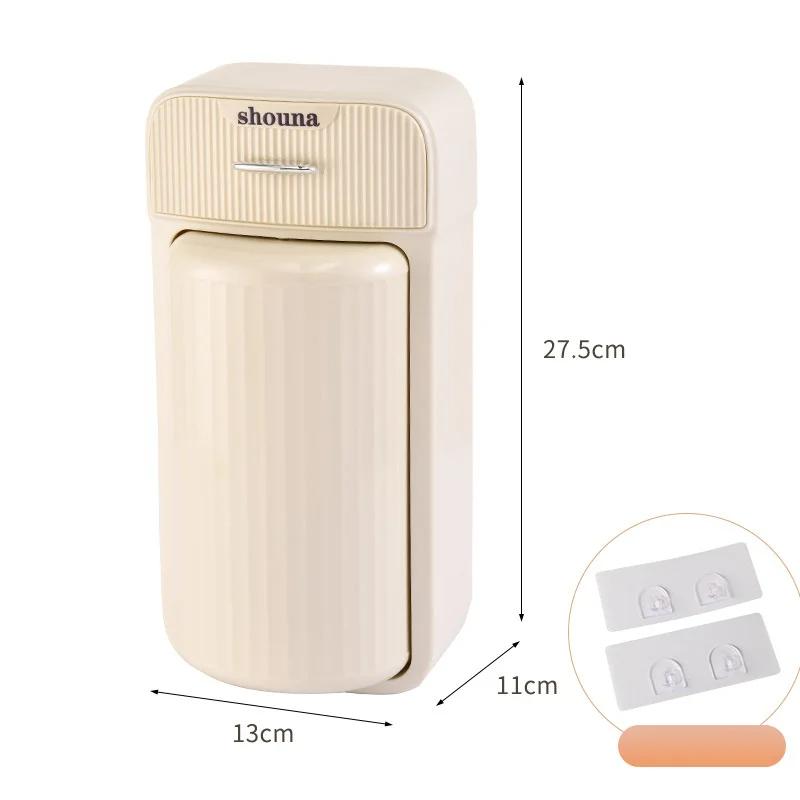 Настенный вращающийся ящик для хранения, многофункциональный косметический органайзер для кистей для макияжа, помады, ванной, пылезащитный стеллаж для хранения