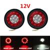 2x 16LED 12V/24V Taillight Brake Stop Running Reverse Backup Light Rear Lamp Truck Trailer Camper Van Car Round LED Amber Red