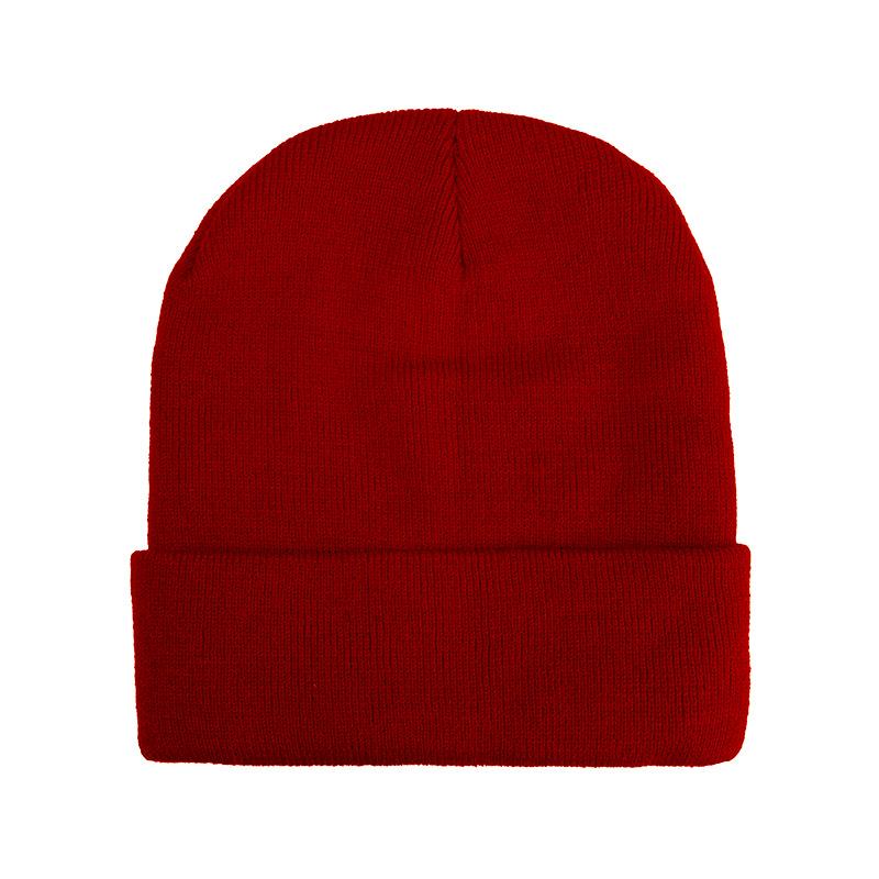 Brimless beanie big head circumference knitted hat knitted hat knitted hat black knitted hat outdoor warm hat