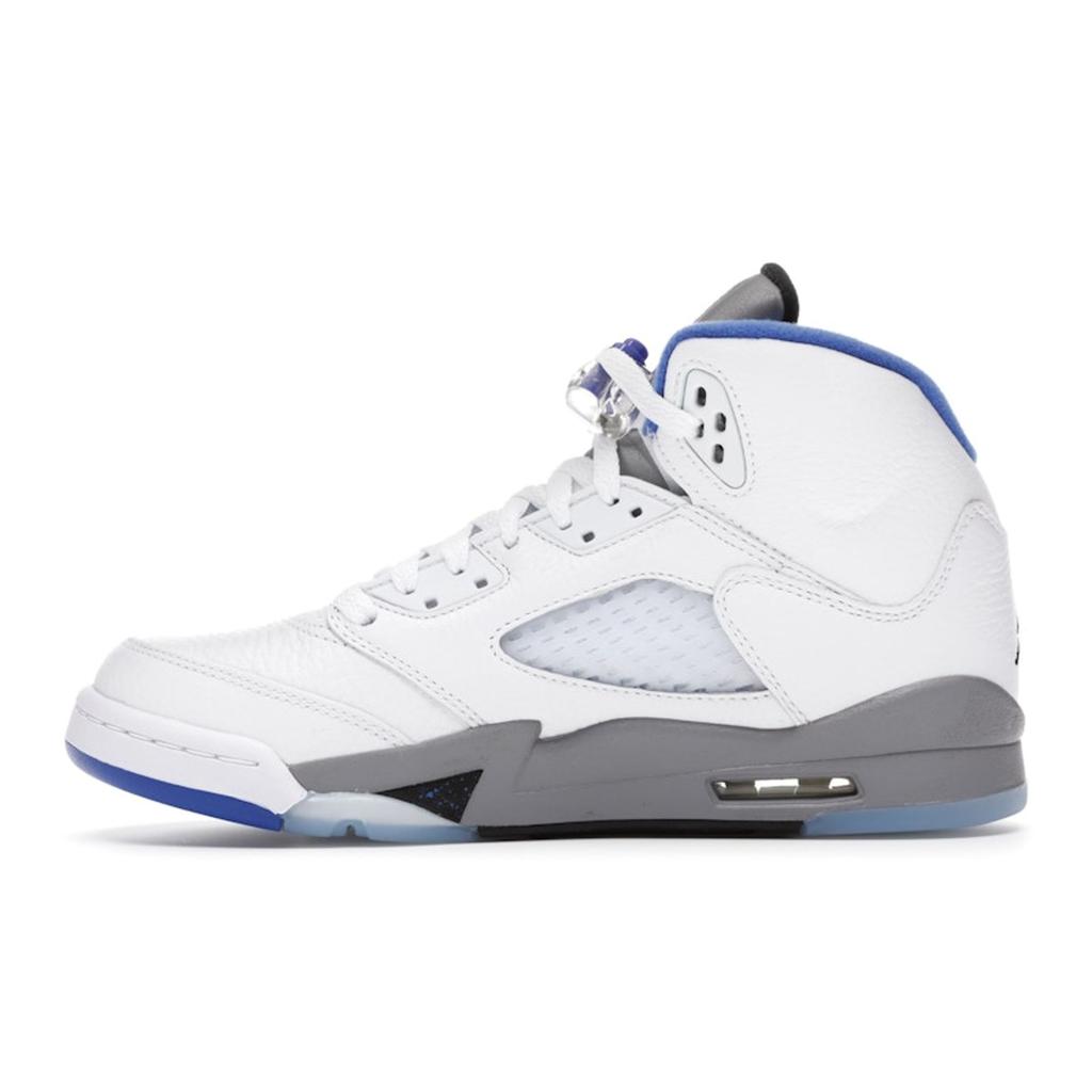 Air Jordan 5 Retro GS Stealth 2.0 Kids Sneakers White Black Hyper-Royal 440888-140