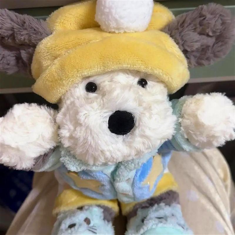 35 см Милая Плюшевая Игрушка Пастушья Собака Тангбули Мягкая Набивная Бело-Серая Собачка Подушка Носимая Одежда Кукла Подушка Детские Подарки на День Рождения