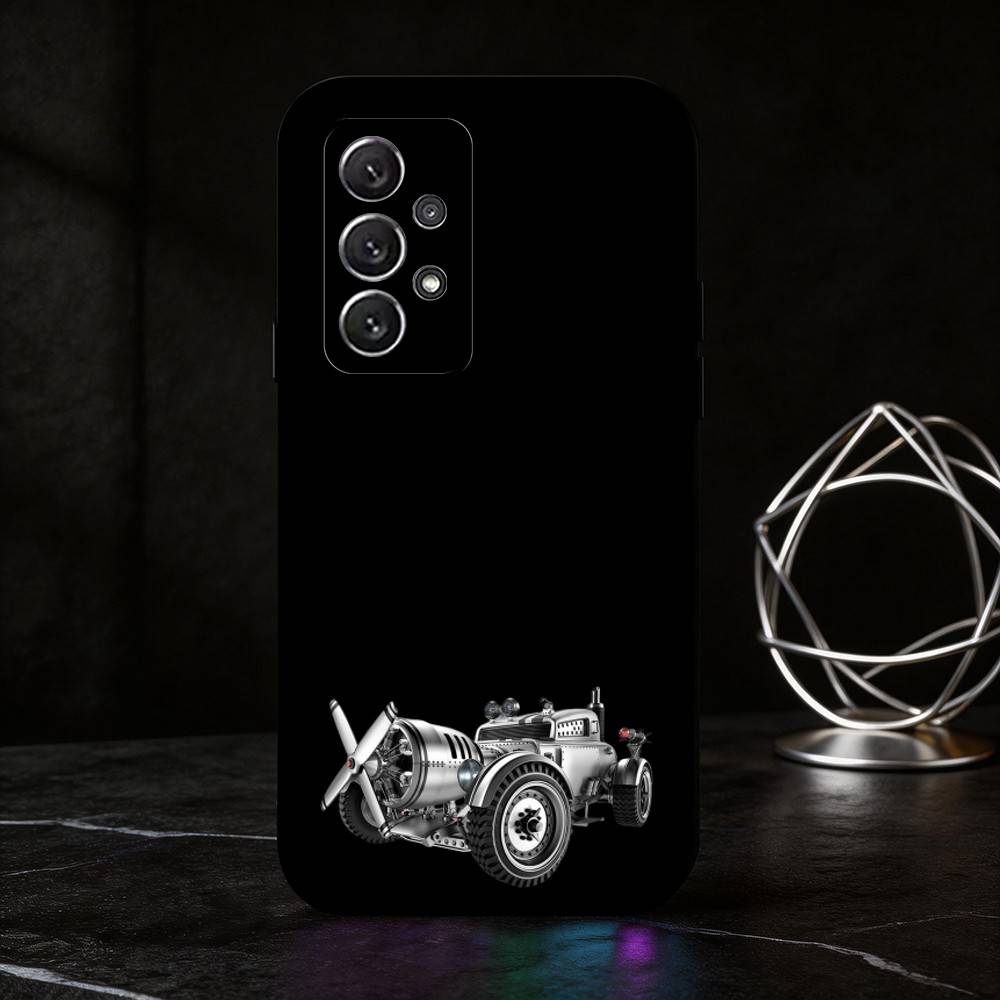 R-Retro-futurism phone Case For Samsung S25,24,21,22,23,30,Ultra,20,Plus,Fe,Lite,Note Soft Black Cover
