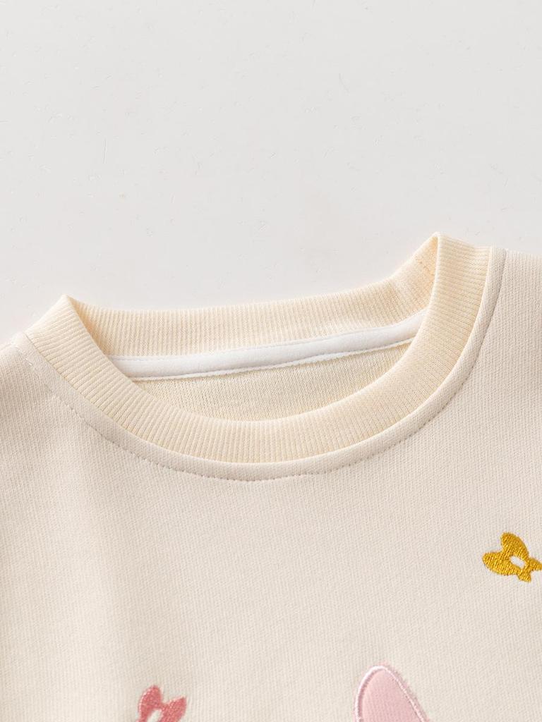 Девочки Осенний Костюм Двойка с Мультяшным Принтом - Стильный Комплект Детской Одежды для Прогулок