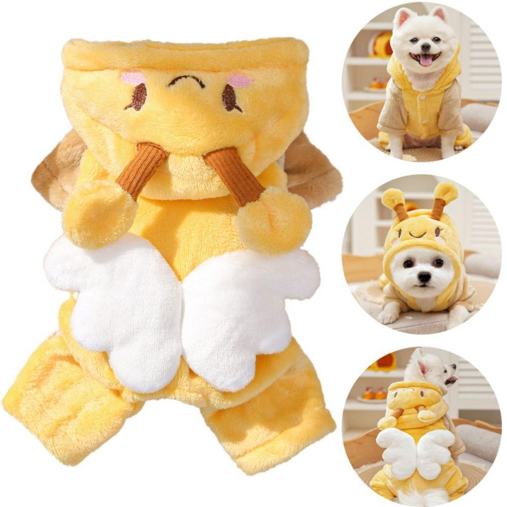 Милая пчелка, одежда для щенков, жилет, утолщенное пальто для плюшевого мишки, модная одежда для домашних собак, товары для питомцев