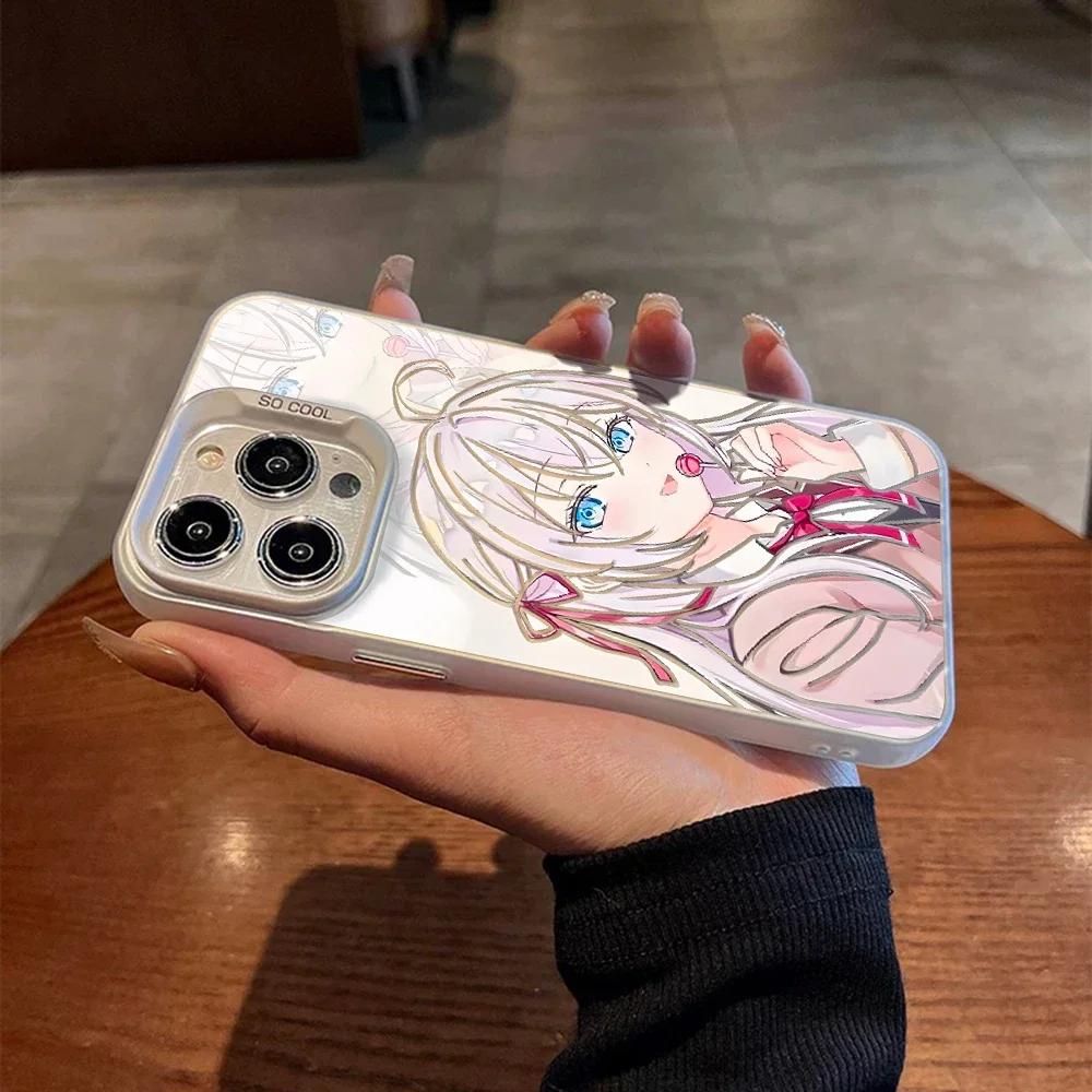 Милая аниме-девушка Аля Чехол для телефона для iPhone 16 15 14 13 12 11 Pro Max X XR XSMAX 8 7 Plus Конфетный Матовый Ударопрочный Задний Чехол