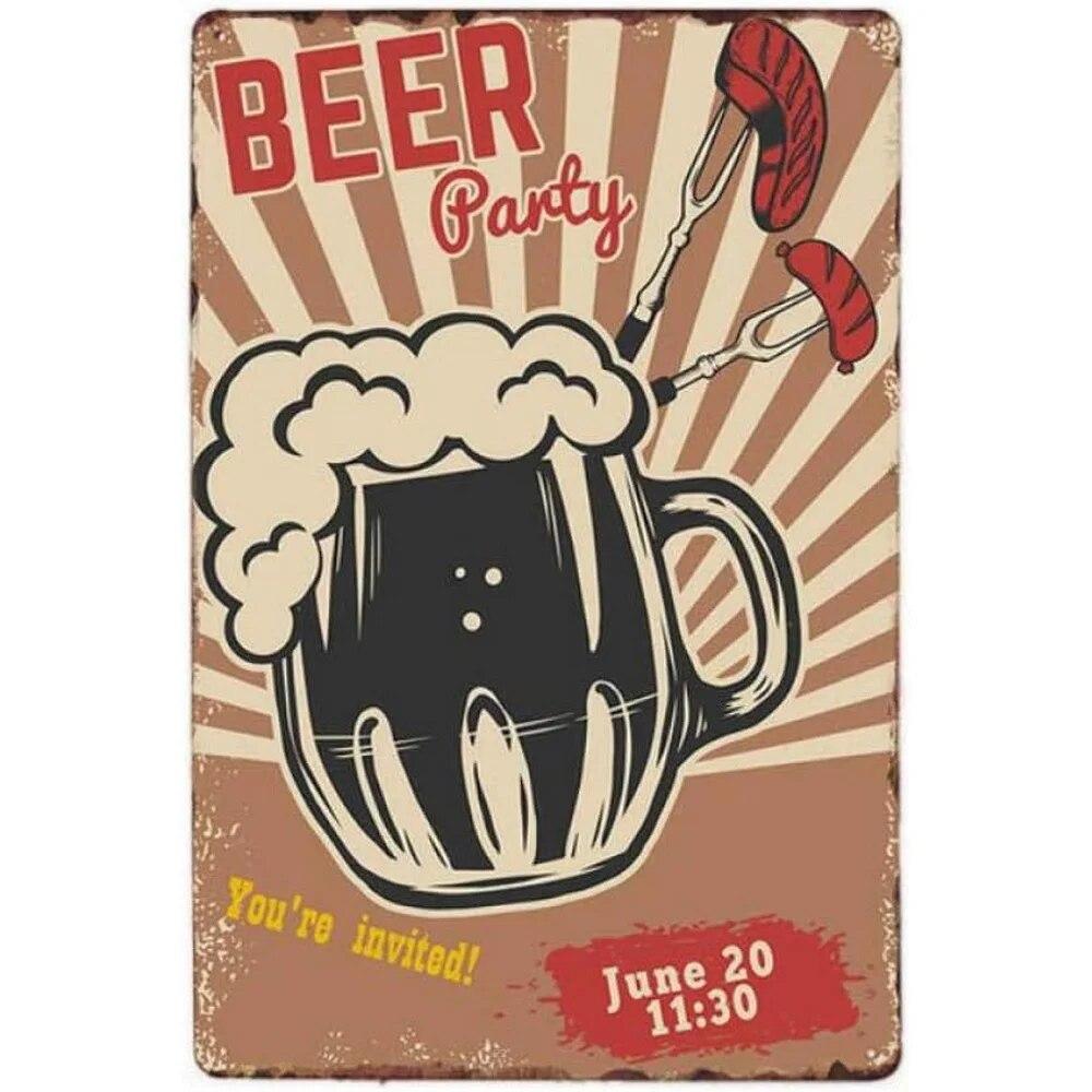 Винтажная красота, пивные чашки для девочек, металлические жестяные вывески, тарелка, Настенный декор для мужчин, пещера, бар, гараж, кафе, клубы, ретро постеры, доска