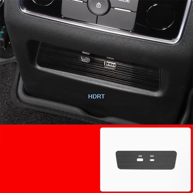 Car Styling Gear Shift Window Control Panel Air Vent Outlet For Great Wall GWM Tank 400 + Stainless Steel Black Interior