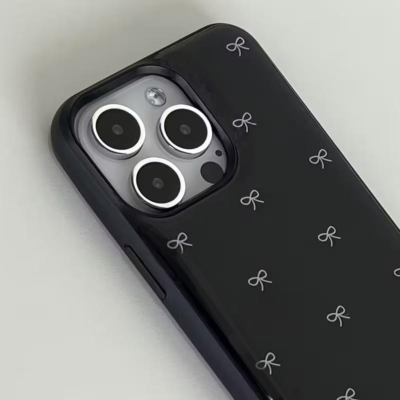 Милый Глянцевый Мягкий Чехол-бантик Для iPhone 17 Air 16 15 14 13 12 11 Pro Max 16 7 8 Plus SE X XS Ударопрочная Задняя Крышка