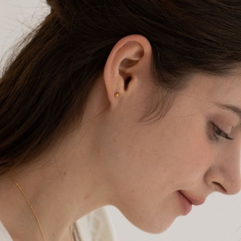 BEFORE MOONRISE [Silver 925] Full Moon Earrings SE212 - 3sizes