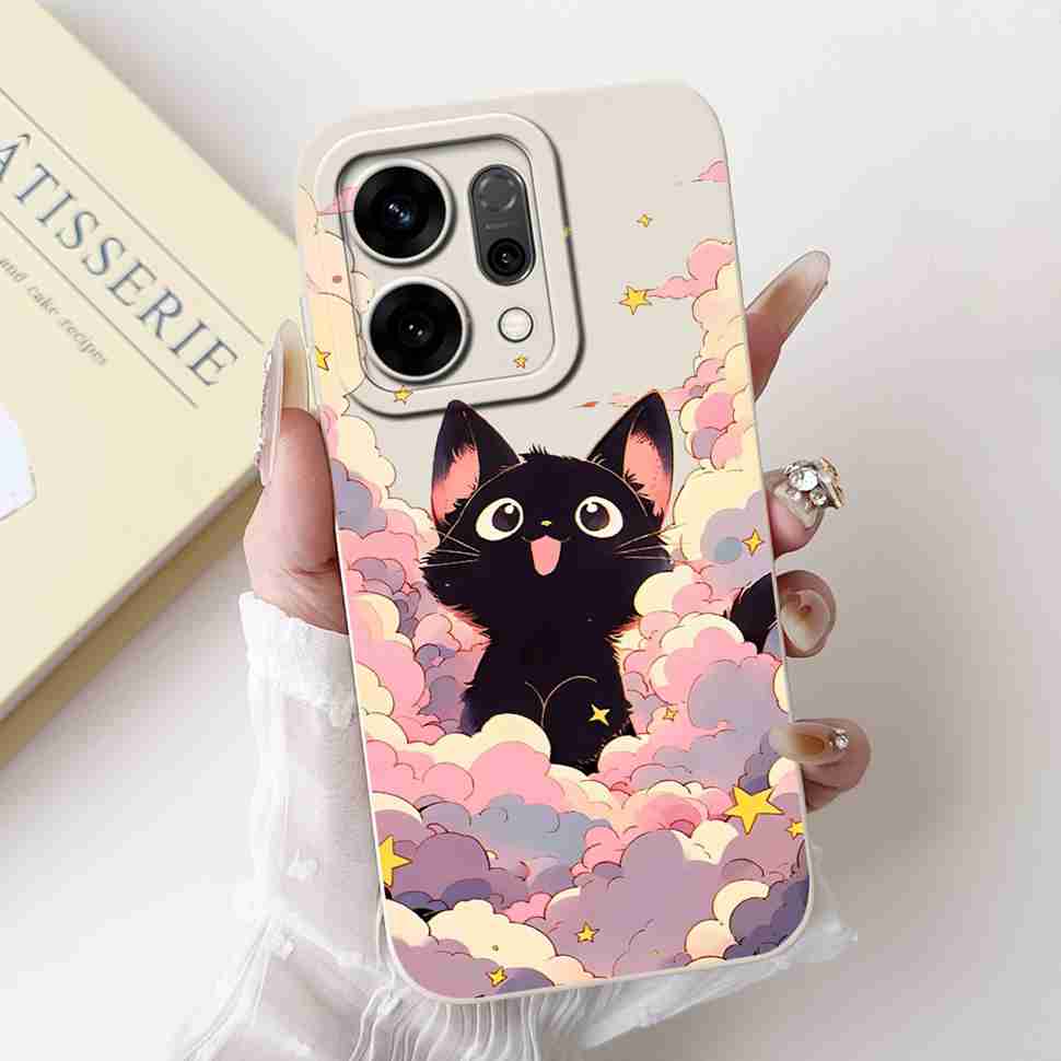 Для Oppo Reno14 5G PLA110 Чехол Милый Кролик Подсолнух Мягкий Силиконовый Чехол Для Oppo Reno 14 CPH2737 6.59" Защитные Чехлы Coque