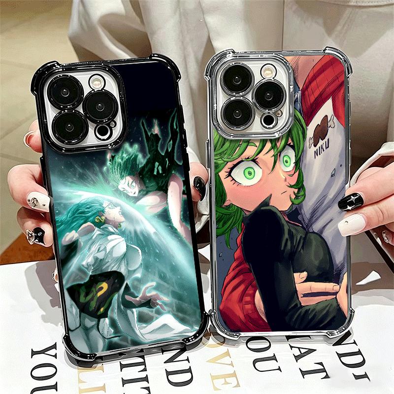 Мягкий чехол для телефона One P-Punch-Man Tatsumaki для iPhone 15 16 17 Air 14 Pro Max 16E Plus 13 12 Mini Покрытие Защита от падения Fundas