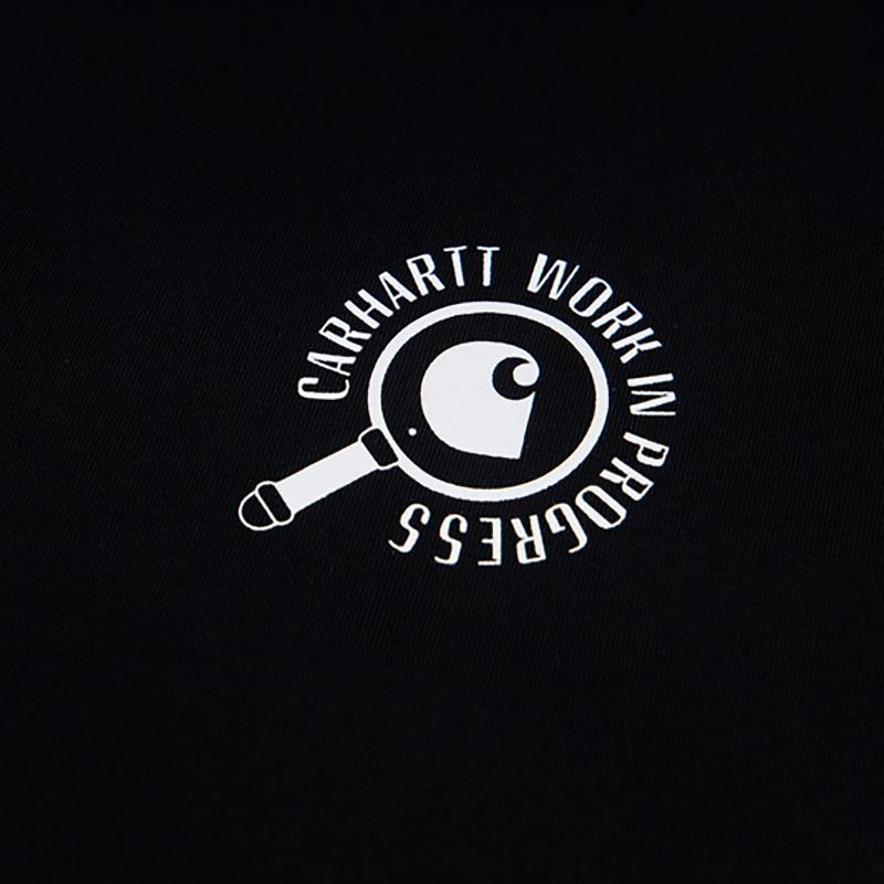 carhartt Лето 2025 года, новые мужские и женские хлопковые свободные футболки с круглым вырезом и новым принтом детективного узора