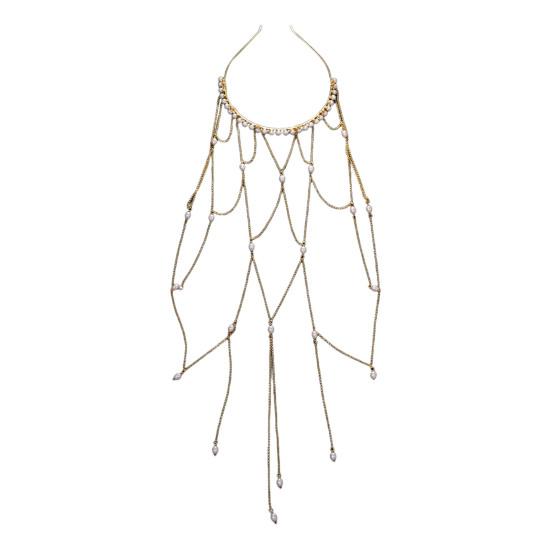 Женская повязка на голову с искусственным жемчугом, кисточкой, дизайном капель, свадебный обруч для волос, аксессуары для волос на дни рождения и вечеринки