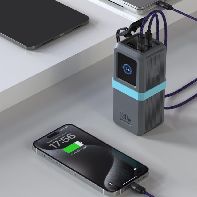 Противоударный силиконовый чехол для 130 Вт/100 Вт 20000 мАч Power Bank, органайзеры для кабелей быстрой зарядки, чехол для хранения, силиконовая защита