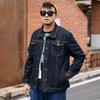 Мужские джинсовые куртки Мужские свободные простые однотонные джинсовые куртки