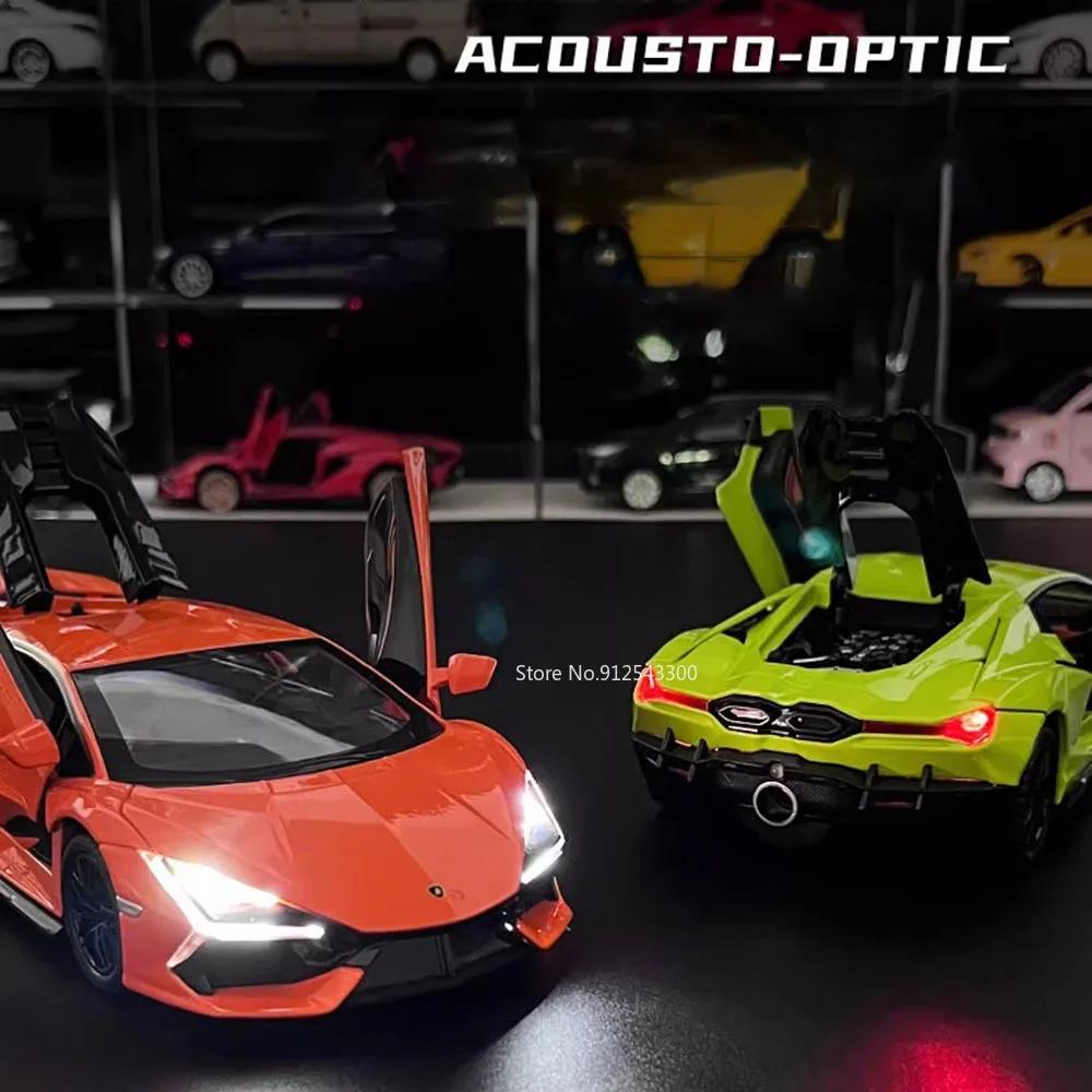 1:24 Scale Revuelto Senna Spray Sports Car Model Toy Sound Light Doors Opened Alloy Diecast Miniature Vehicles Gifts for Boys