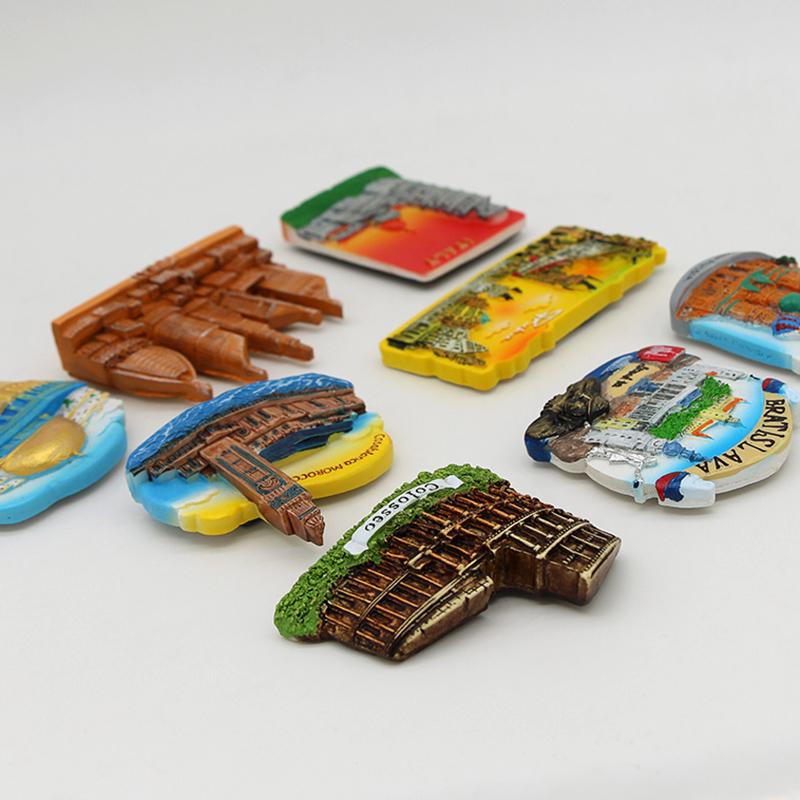 3D магнит на холодильник магнитный холодильник Рим Колизей Дубай Словакия Израиль Дубай Италия туристический сувенир украшение дома наклейка