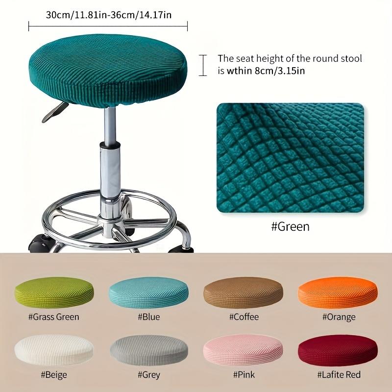 4pcs Adjustable Round Stool Cover Removable & Washable Chair Protector Stretch Fabric Fit Multiple for Home Decor
