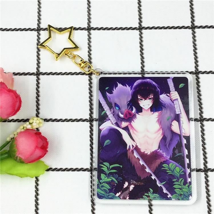 Кольцо для автомобиля, сумка для ключей, украшение для ключей, аксессуар, подарок, аниме, подарки, кулон, аниме-игры, Demon Slayer, персонаж из мультфильма, акриловый брелок, металл