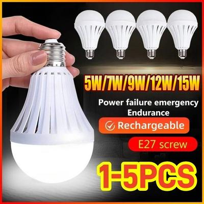 1/3/5 шт. Светодиодная лампа E27 для аварийного освещения, сенсорный свет, лампочки 7 Вт, перезаряжаемая, высокой яркости, энергосберегающая, аварийные фонари 5/7/9/12/15 Вт
