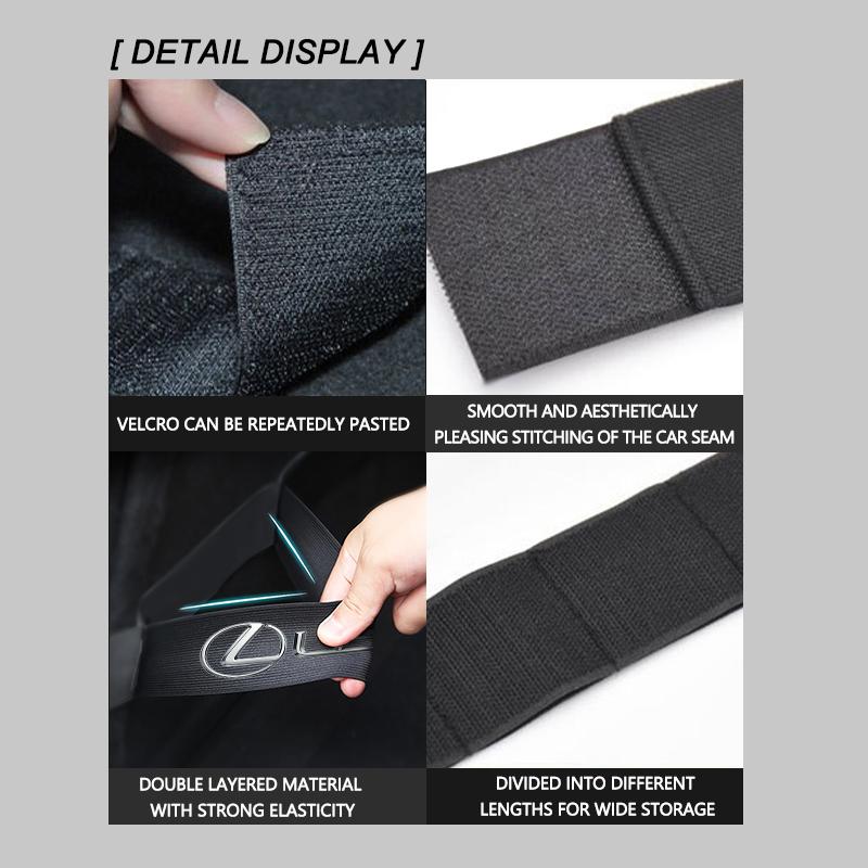 For Lexus Car Trunk Organizer Elastic Fixing Strap Storage Bracket Velcro Strip Auto Accessories RX350 IS250 IS200 GS300 LX570