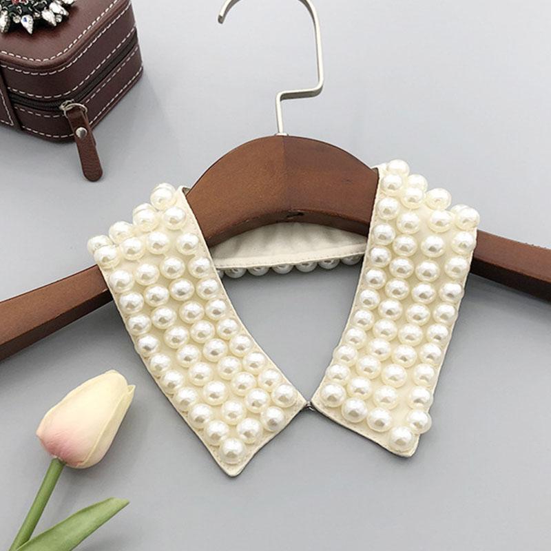 Pearl Women Shirt False Collars Crystal Removable Collar Women Necklace Fake Collar Detachable Diamond Clothing Accessories