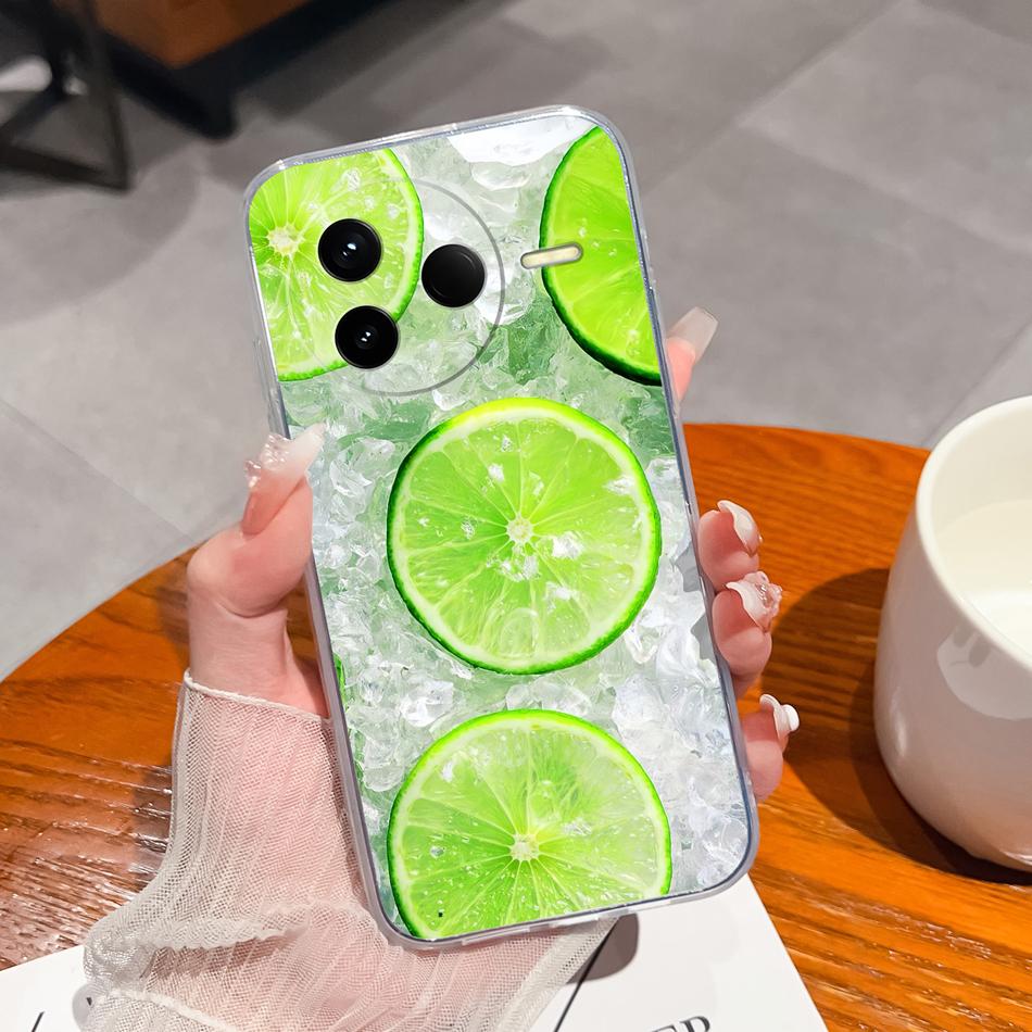 Чехол для POCO F7 Pro / F7 Ultra Летний Цветок Прозрачный Funda для POCO F 7 Мягкая Ультратонкая Задняя Крышка Телефона Ударопрочный Корпус
