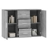 VidaXL Buffet Sonoma gris 91x29,5x65 cm Bois d'ingénierie 823348