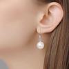Простые белые круглые серьги-подвески с искусственным жемчугом для женщин, корейские модные цветные серьги-крючки, повседневная одежда, элегантные ювелирные изделия