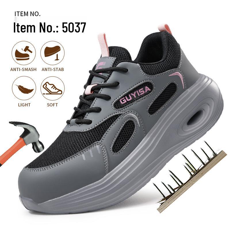 Women's Winter Work Boots: Anti-Smash, Anti-Puncture, Velvet-Lined, Wear-Resistant, Comfortable Safety Shoes for Construction Sites