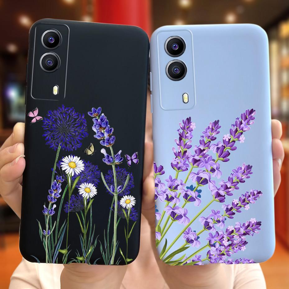For Vivo Y53S 5G Case Vivo Y72 5G V2041 Phone Cover Silicone Cactus Soft Funda For Vivo Y52 Y 53s Y72 5G Sunflower TPU Bumper