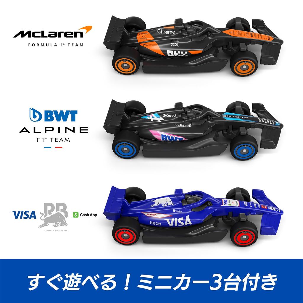 Hot Wheels Formula 1® Sprint Race Circuit Vehicle Toy F1 Playset with 3 Mini Cars, Ages 4 and Up, Multi-Purpose, JDY15