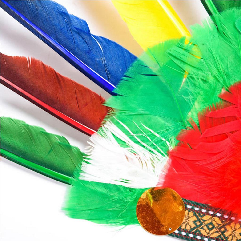 American Chief Indian Hat Feather Headdress Head Accessories Headpiece Headband Headwear for Party