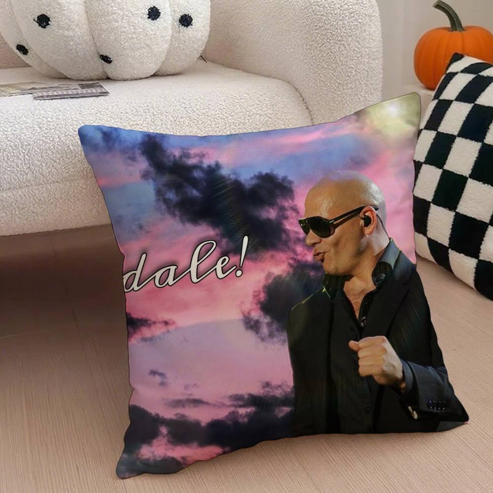 Anime P-Pitbull Pillow Case Anti-Dustmite Pillowcase Invisible Zipper Silky Short Plush Sofa Cushion Cover