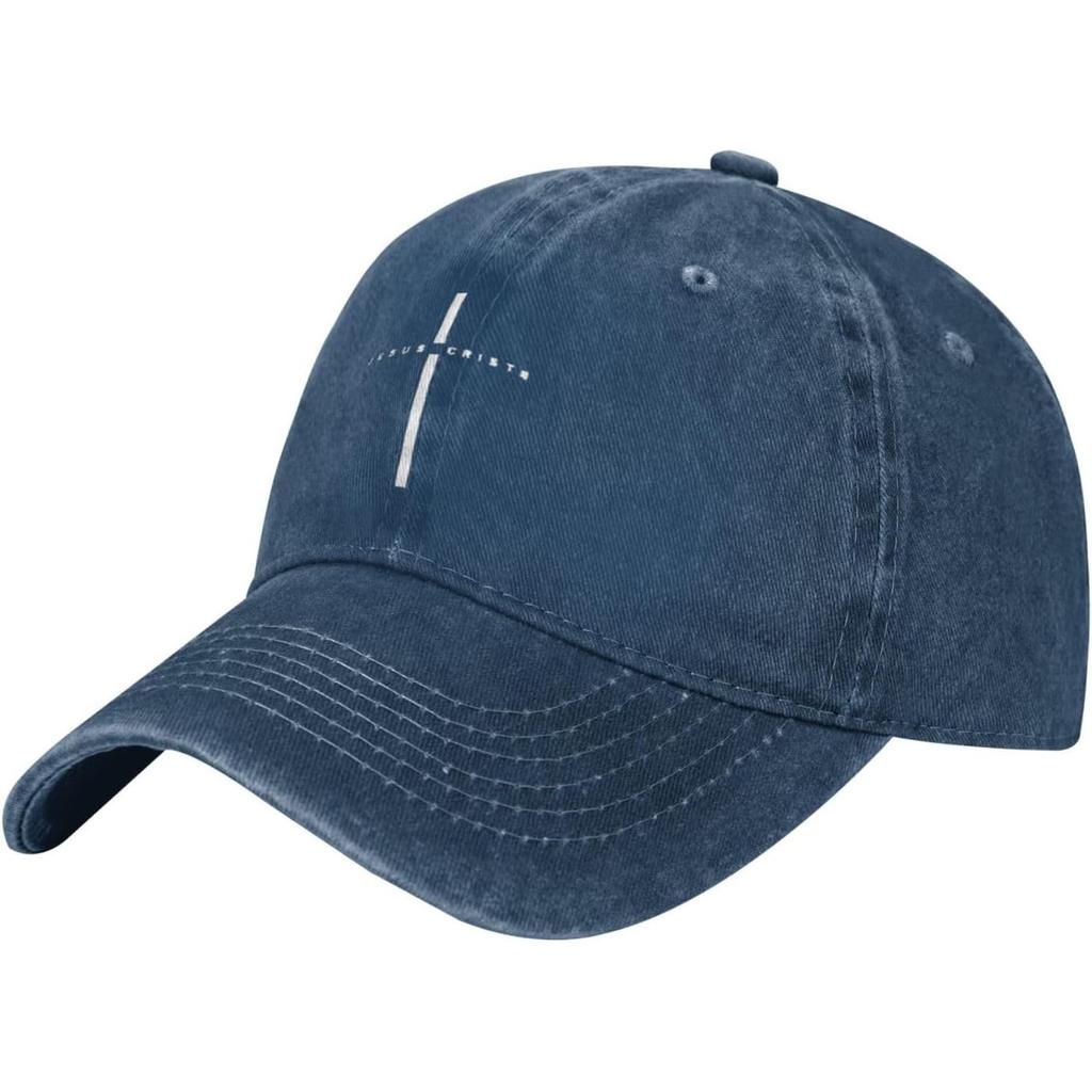 Christian Cross Baseball Cap Washed Cotton Dad Hat Low Profile Adjustable Unisex Sun Hat