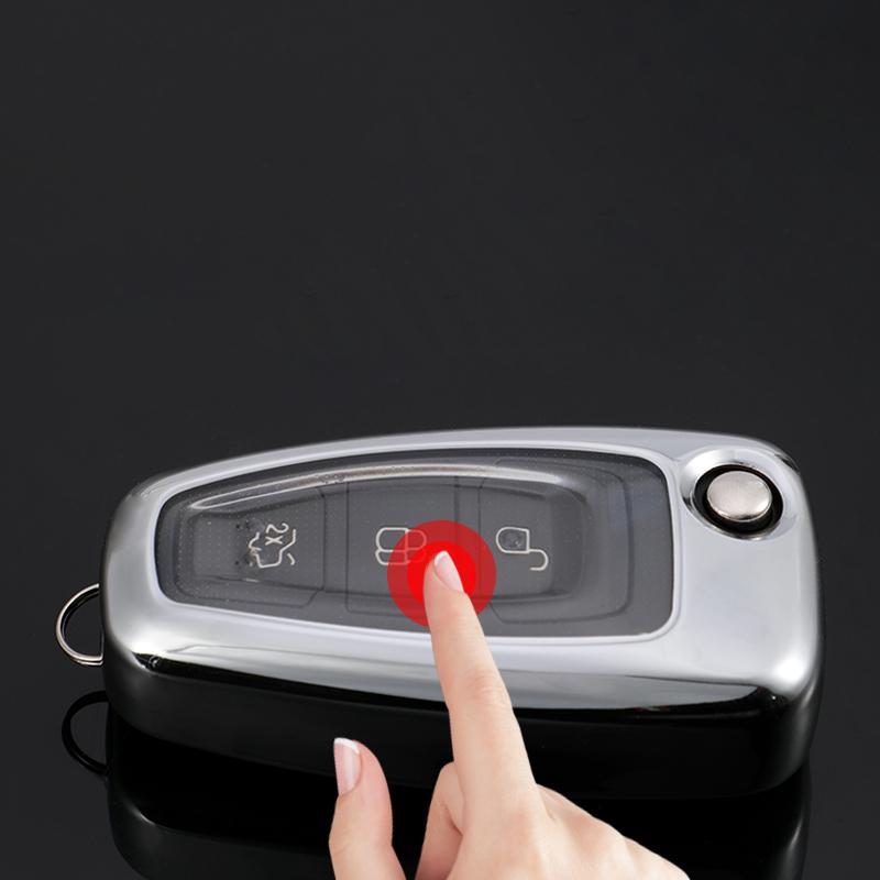 Автомобильный складной откидной чехол для ключей, чехол для Ford Focus 2 3 MK3 ST RS Ecosport Kuga Escape Fiesta Fold C-Max S-Max Mondeo, аксессуары