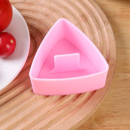 2 шт. набор форм для рисовых шариков, набор форм для риса, которые легко извлекаются из формы, треугольный пресс для суши, антипригарная форма для онигири с ложкой для детского обеда Bento Home DIY