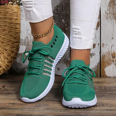 Женские сетчатые дышащие теннисные кроссовки 2024 года, кроссовки на платформе со шнуровкой, женские удобные кроссовки для работы и фитнеса на толстой подошве 43