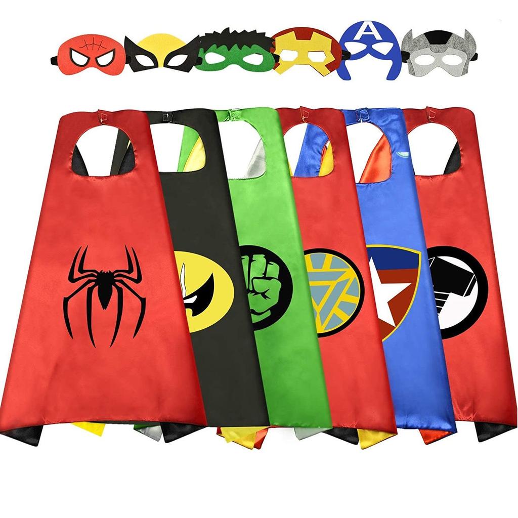 Children & Adults Hero Capes: Captain America, Superman, Iron Man Shawls