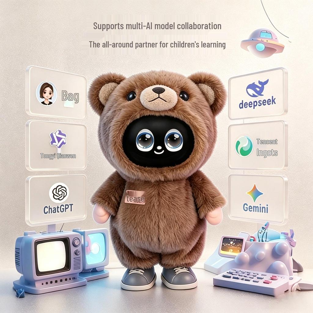 Интерактивный медведь Xiao Zhi AI: Умный образовательный робот-игрушка для детей